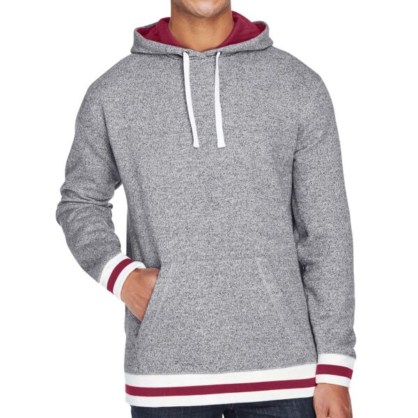 Adult Peppered Fleece Lapover Hooded Sweatshirt Thumbnail
