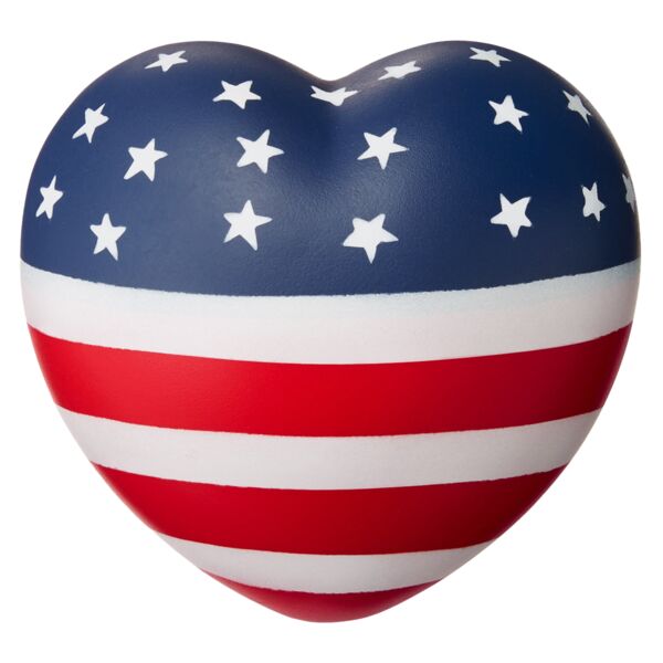 Patriotic Heart Shape Stress Ball Thumbnail