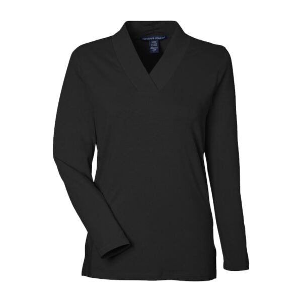 Ladies&#39; Raleigh Shawl Collar Knit Top Thumbnail