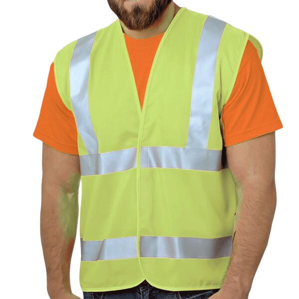 Unisex USA Made Class 2 ANSI High Vis Economy Safety Vest Thumbnail