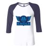 Ladies' Baby Rib Three-QuarterSleeve Contrast Raglan T-Shirt Thumbnail