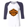 Ladies' Baby Rib Three-QuarterSleeve Contrast Raglan T-Shirt Thumbnail
