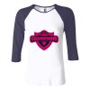 Ladies' Baby Rib Three-QuarterSleeve Contrast Raglan T-Shirt Thumbnail