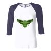 Ladies' Baby Rib Three-QuarterSleeve Contrast Raglan T-Shirt Thumbnail