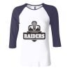 Ladies' Baby Rib Three-QuarterSleeve Contrast Raglan T-Shirt Thumbnail