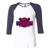 Ladies' Baby Rib Three-QuarterSleeve Contrast Raglan T-Shirt Thumbnail