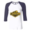 Ladies' Baby Rib Three-QuarterSleeve Contrast Raglan T-Shirt Thumbnail