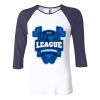 Ladies' Baby Rib Three-QuarterSleeve Contrast Raglan T-Shirt Thumbnail