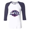 Ladies' Baby Rib Three-QuarterSleeve Contrast Raglan T-Shirt Thumbnail