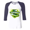 Ladies' Baby Rib Three-QuarterSleeve Contrast Raglan T-Shirt Thumbnail