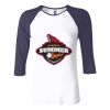 Ladies' Baby Rib Three-QuarterSleeve Contrast Raglan T-Shirt Thumbnail
