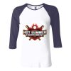 Ladies' Baby Rib Three-QuarterSleeve Contrast Raglan T-Shirt Thumbnail