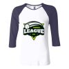 Ladies' Baby Rib Three-QuarterSleeve Contrast Raglan T-Shirt Thumbnail