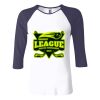 Ladies' Baby Rib Three-QuarterSleeve Contrast Raglan T-Shirt Thumbnail