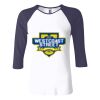 Ladies' Baby Rib Three-QuarterSleeve Contrast Raglan T-Shirt Thumbnail