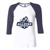 Ladies' Baby Rib Three-QuarterSleeve Contrast Raglan T-Shirt Thumbnail