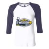 Ladies' Baby Rib Three-QuarterSleeve Contrast Raglan T-Shirt Thumbnail