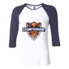 Ladies' Baby Rib Three-QuarterSleeve Contrast Raglan T-Shirt Thumbnail