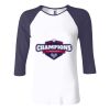 Ladies' Baby Rib Three-QuarterSleeve Contrast Raglan T-Shirt Thumbnail