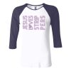 Ladies' Baby Rib Three-QuarterSleeve Contrast Raglan T-Shirt Thumbnail