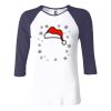 Ladies' Baby Rib Three-QuarterSleeve Contrast Raglan T-Shirt Thumbnail