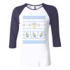 Ladies' Baby Rib Three-QuarterSleeve Contrast Raglan T-Shirt Thumbnail