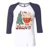 Ladies' Baby Rib Three-QuarterSleeve Contrast Raglan T-Shirt Thumbnail