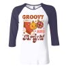 Ladies' Baby Rib Three-QuarterSleeve Contrast Raglan T-Shirt Thumbnail