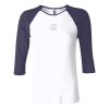 Ladies' Baby Rib Three-QuarterSleeve Contrast Raglan T-Shirt Thumbnail