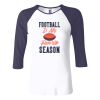 Ladies' Baby Rib Three-QuarterSleeve Contrast Raglan T-Shirt Thumbnail