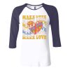 Ladies' Baby Rib Three-QuarterSleeve Contrast Raglan T-Shirt Thumbnail