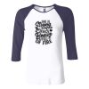 Ladies' Baby Rib Three-QuarterSleeve Contrast Raglan T-Shirt Thumbnail