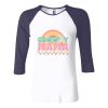 Ladies' Baby Rib Three-QuarterSleeve Contrast Raglan T-Shirt Thumbnail