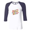 Ladies' Baby Rib Three-QuarterSleeve Contrast Raglan T-Shirt Thumbnail