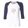 Ladies' Baby Rib Three-QuarterSleeve Contrast Raglan T-Shirt Thumbnail