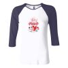 Ladies' Baby Rib Three-QuarterSleeve Contrast Raglan T-Shirt Thumbnail