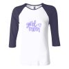 Ladies' Baby Rib Three-QuarterSleeve Contrast Raglan T-Shirt Thumbnail