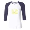 Ladies' Baby Rib Three-QuarterSleeve Contrast Raglan T-Shirt Thumbnail