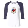 Ladies' Baby Rib Three-QuarterSleeve Contrast Raglan T-Shirt Thumbnail