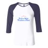 Ladies' Baby Rib Three-QuarterSleeve Contrast Raglan T-Shirt Thumbnail