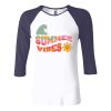 Ladies' Baby Rib Three-QuarterSleeve Contrast Raglan T-Shirt Thumbnail