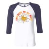 Ladies' Baby Rib Three-QuarterSleeve Contrast Raglan T-Shirt Thumbnail