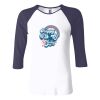 Ladies' Baby Rib Three-QuarterSleeve Contrast Raglan T-Shirt Thumbnail