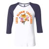 Ladies' Baby Rib Three-QuarterSleeve Contrast Raglan T-Shirt Thumbnail