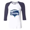 Ladies' Baby Rib Three-QuarterSleeve Contrast Raglan T-Shirt Thumbnail