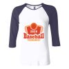 Ladies' Baby Rib Three-QuarterSleeve Contrast Raglan T-Shirt Thumbnail