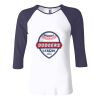 Ladies' Baby Rib Three-QuarterSleeve Contrast Raglan T-Shirt Thumbnail