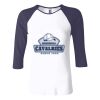 Ladies' Baby Rib Three-QuarterSleeve Contrast Raglan T-Shirt Thumbnail