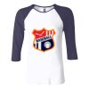 Ladies' Baby Rib Three-QuarterSleeve Contrast Raglan T-Shirt Thumbnail
