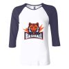 Ladies' Baby Rib Three-QuarterSleeve Contrast Raglan T-Shirt Thumbnail